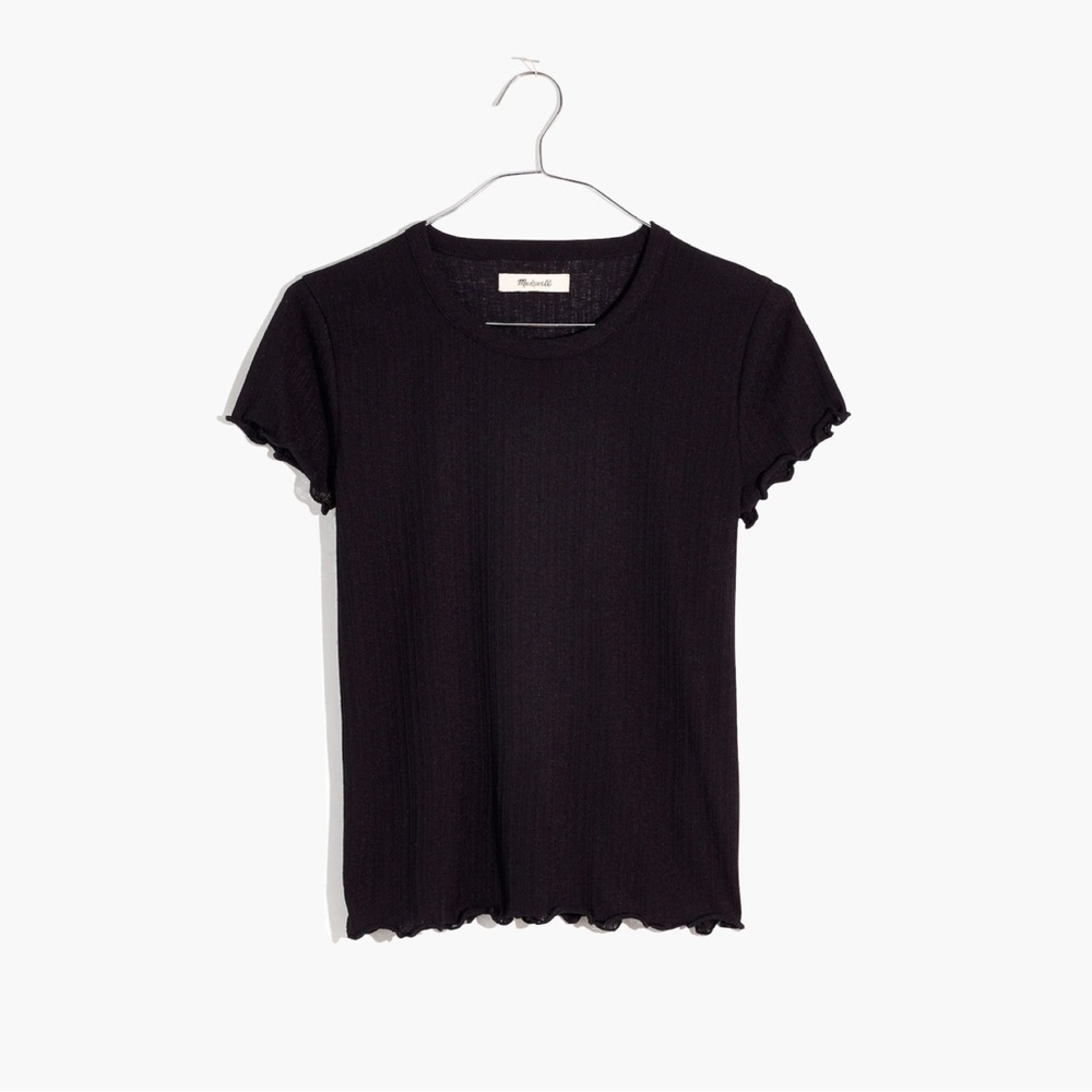Madewell Sheer Summer Baby Tee in True Black